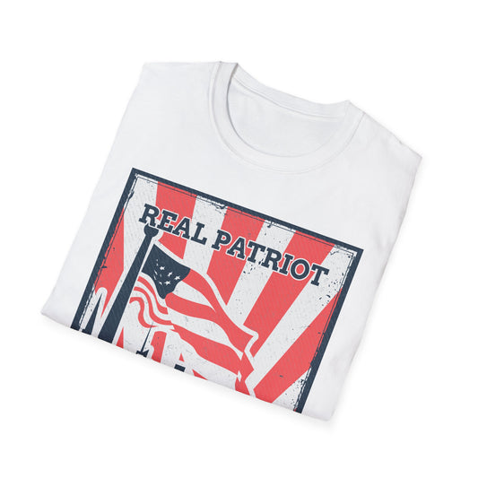 Real Patriot Retro USA Graphic T-Shirt, Vintage Real Patriot Tee, American Apparel, Gift for Veterans And Dads