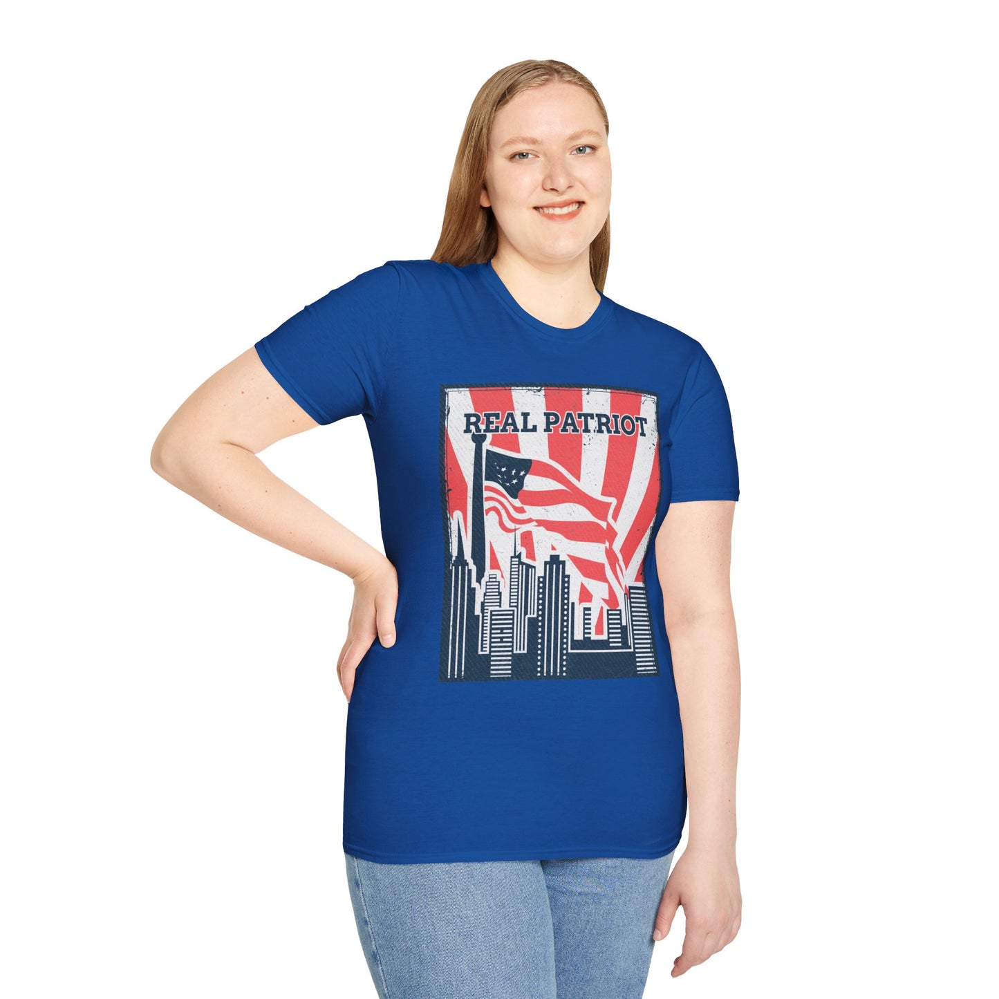 Real Patriot Retro USA Graphic T-Shirt, Vintage Real Patriot Tee, American Apparel, Gift for Veterans And Dads