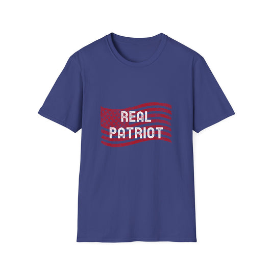 Real Patriot Shirt – Vintage American Flag Graphic for Proud Everyday Patriots Unisex T-Shirt, Gift for Veterans, American Pride Apparel