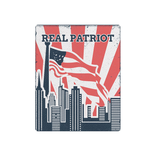 Real Patriot Metal Art Sign, USA Home Decor for Veterans, Gift for Independence Day, Wall Art for Rustic American Decor, Retro Flag Art For Bold Americans