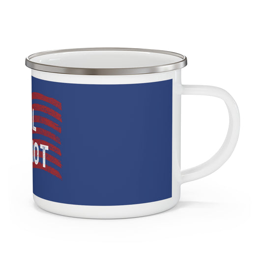 Real Patriot Enamel Mug Outdoor Coffee Cup, For Proud And Patriotic Americans, Campfire Accessory, Dad Gift