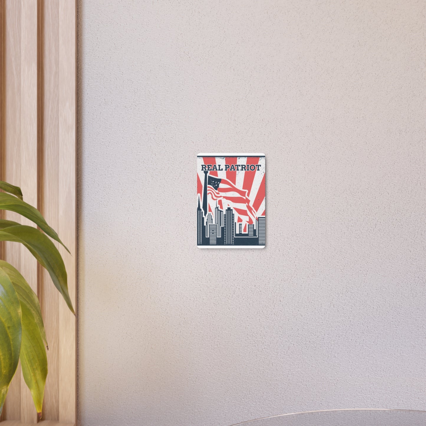 Real Patriot Metal Art Sign, USA Home Decor for Veterans, Gift for Independence Day, Wall Art for Rustic American Decor, Retro Flag Art For Bold Americans