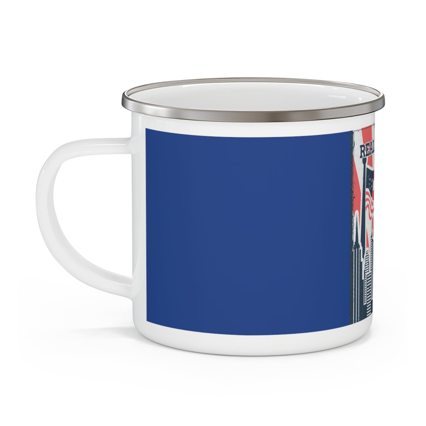 Real Patriot Enamel Camping Mug, Vintage American, Retro USA Style, Outdoor Drinkware, Real Patriot Mug, Memorial Day Cup