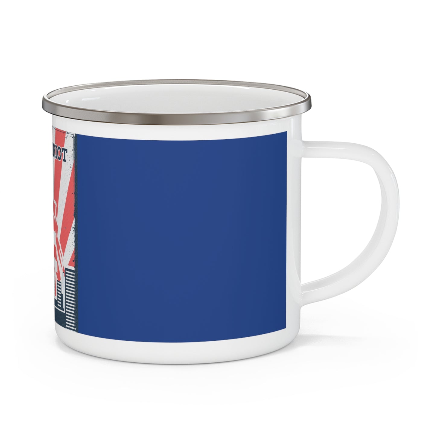 Real Patriot Enamel Camping Mug, Vintage American, Retro USA Style, Outdoor Drinkware, Real Patriot Mug, Memorial Day Cup