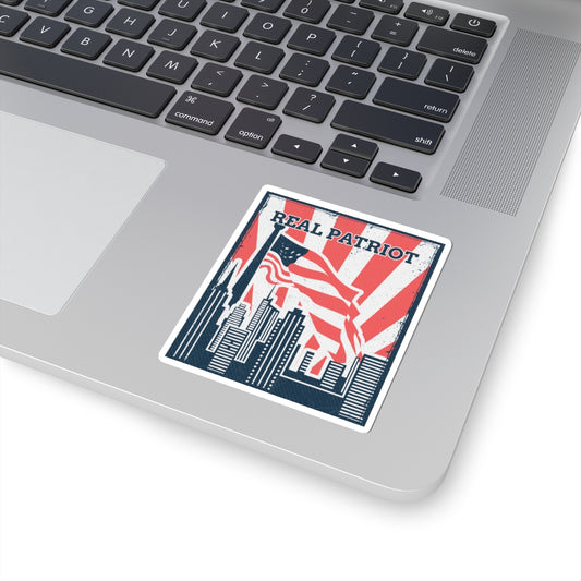 Real Patriot Stickers, Vintage American Stickers for Laptops, Water Bottles, Holidays, Events, and Decorating, Retro USA Design