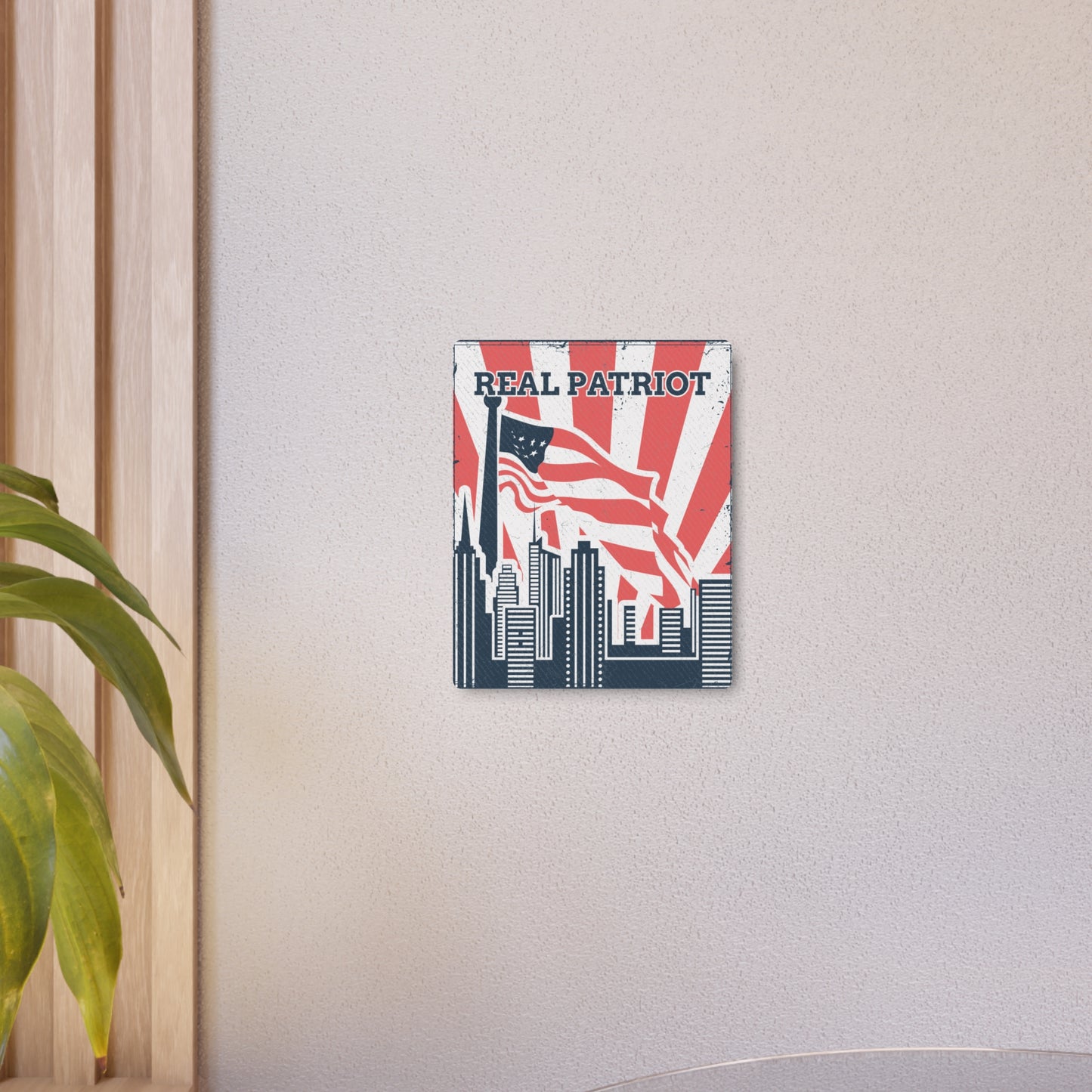 Real Patriot Metal Art Sign, USA Home Decor for Veterans, Gift for Independence Day, Wall Art for Rustic American Decor, Retro Flag Art For Bold Americans