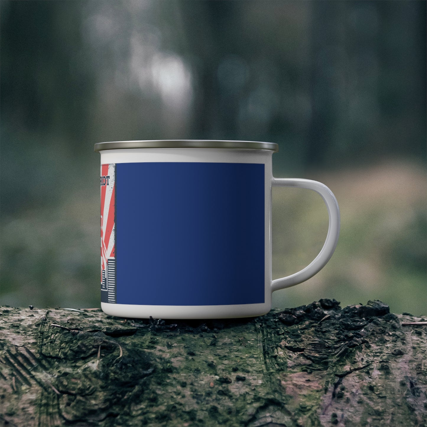 Real Patriot Enamel Camping Mug, Vintage American, Retro USA Style, Outdoor Drinkware, Real Patriot Mug, Memorial Day Cup