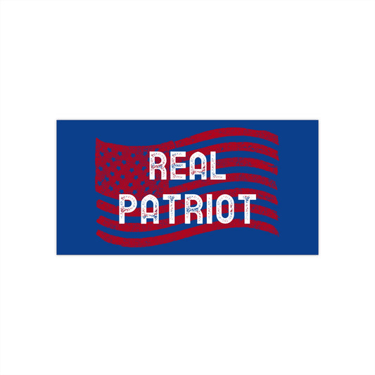 Real Patriot Bumper Stickers for Cars, Real Patriot Vinyl Decals, American Pride Stickers, Vehicle Accessories, Gift for Veterans