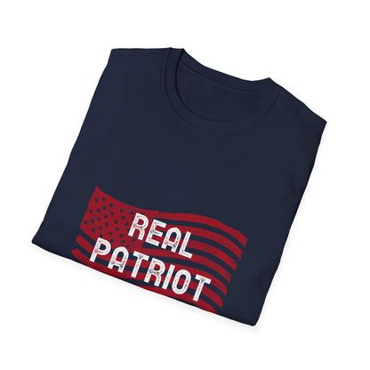 Real Patriot Shirt – Vintage American Flag Graphic for Proud Everyday Patriots Unisex T-Shirt, Gift for Veterans, American Pride Apparel