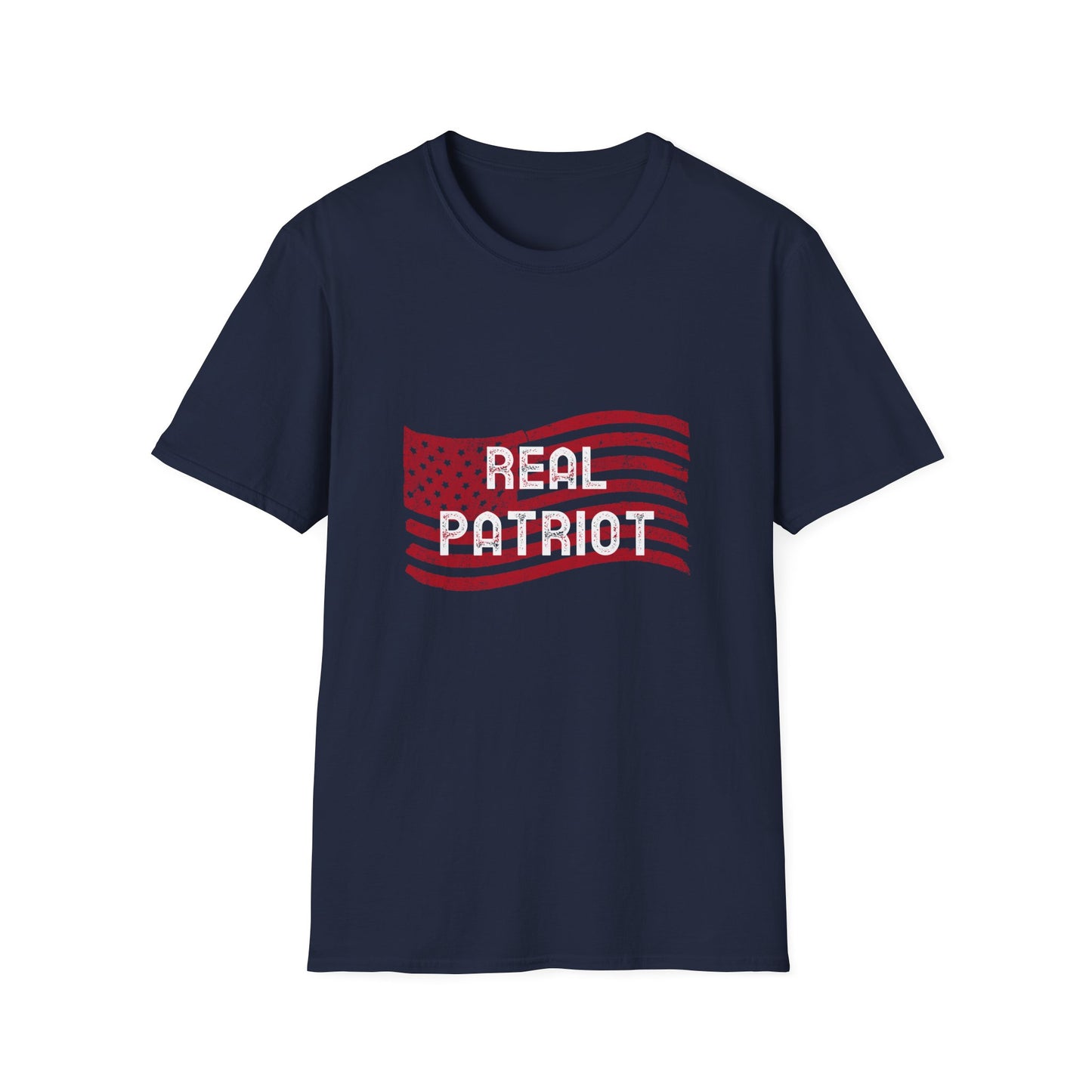 Real Patriot Shirt – Vintage American Flag Graphic for Proud Everyday Patriots Unisex T-Shirt, Gift for Veterans, American Pride Apparel