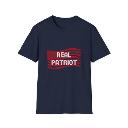 Real Patriot Shirt – Vintage American Flag Graphic for Proud Everyday Patriots Unisex T-Shirt, Gift for Veterans, American Pride Apparel