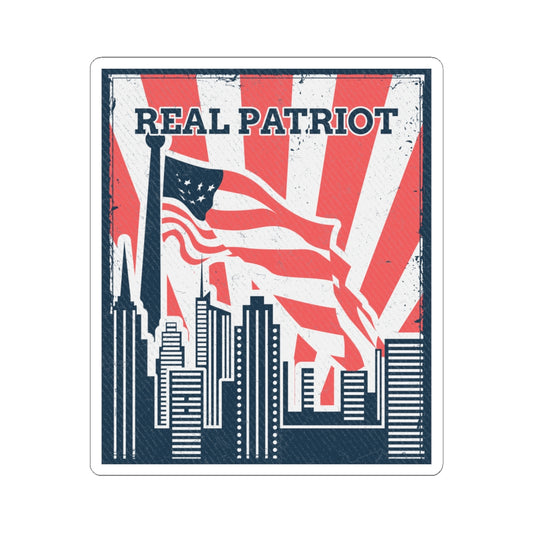 Real Patriot Stickers, Vintage American Stickers for Laptops, Water Bottles, Holidays, Events, and Decorating, Retro USA Design
