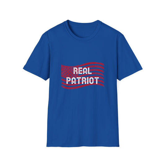 Real Patriot Shirt – Vintage American Flag Graphic for Proud Everyday Patriots Unisex T-Shirt, Gift for Veterans, American Pride Apparel