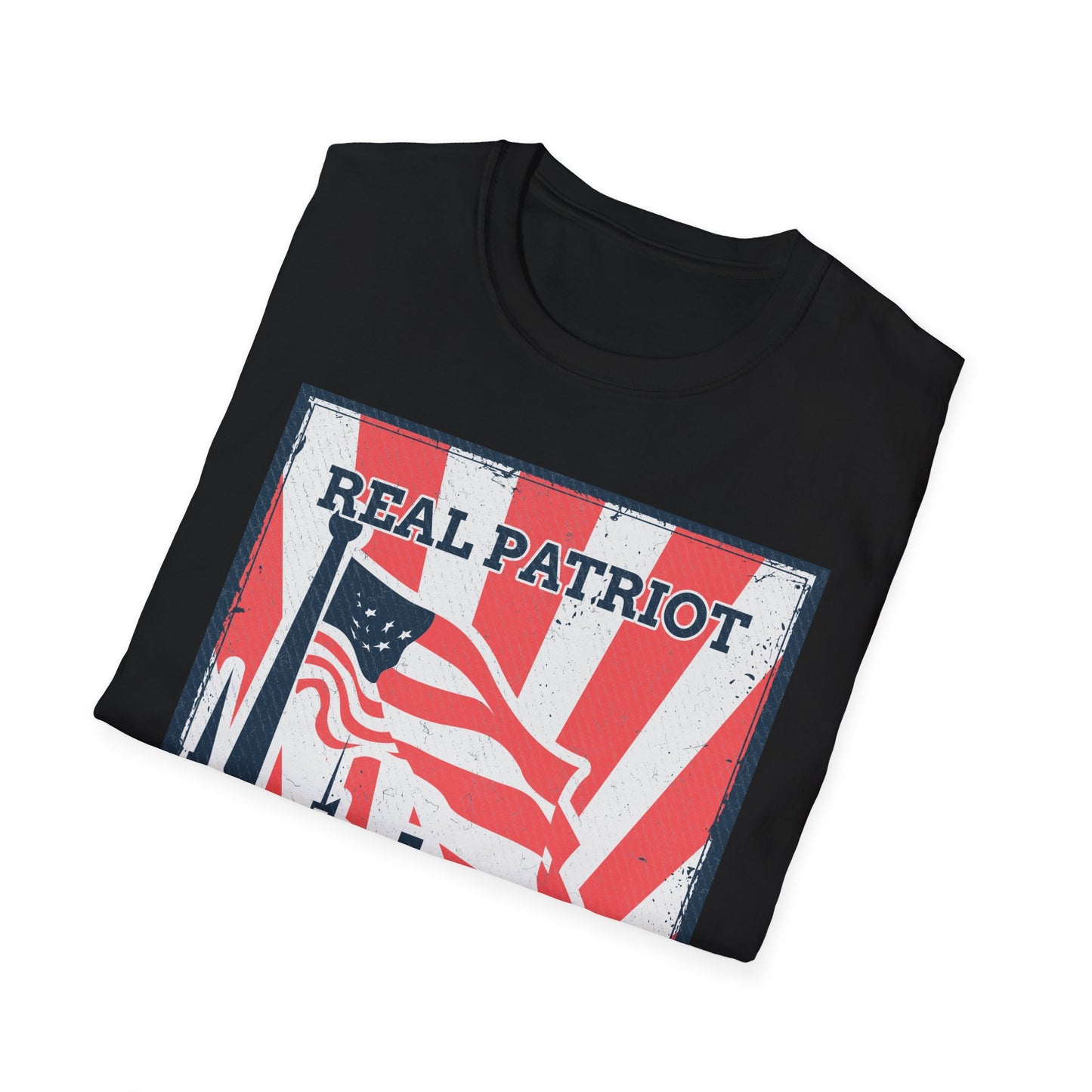 Real Patriot Retro USA Graphic T-Shirt, Vintage Real Patriot Tee, American Apparel, Gift for Veterans And Dads