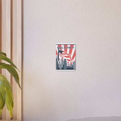 Real Patriot Metal Art Sign, USA Home Decor for Veterans, Gift for Independence Day, Wall Art for Rustic American Decor, Retro Flag Art For Bold Americans