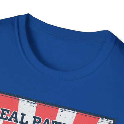 Real Patriot Retro USA Graphic T-Shirt, Vintage Real Patriot Tee, American Apparel, Gift for Veterans And Dads