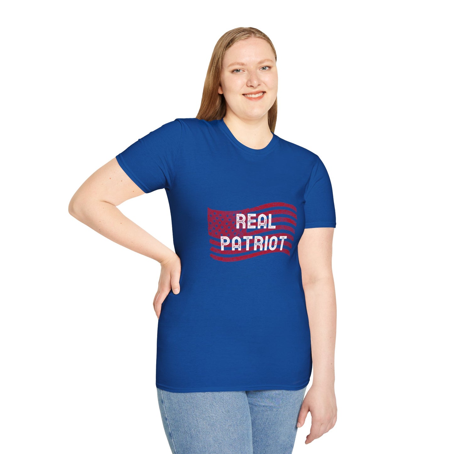 Real Patriot Shirt – Vintage American Flag Graphic for Proud Everyday Patriots Unisex T-Shirt, Gift for Veterans, American Pride Apparel