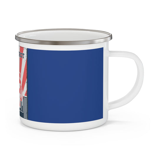 Real Patriot Enamel Camping Mug, Vintage American, Retro USA Style, Outdoor Drinkware, Real Patriot Mug, Memorial Day Cup