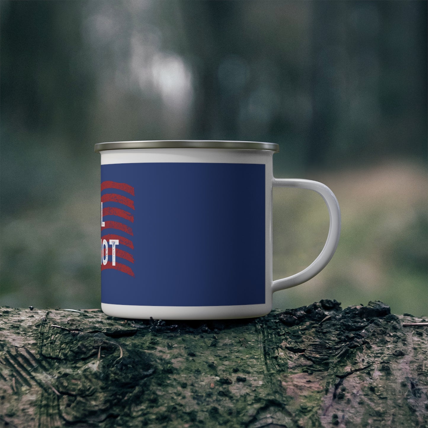 Real Patriot Enamel Mug Outdoor Coffee Cup, For Proud And Patriotic Americans, Campfire Accessory, Dad Gift