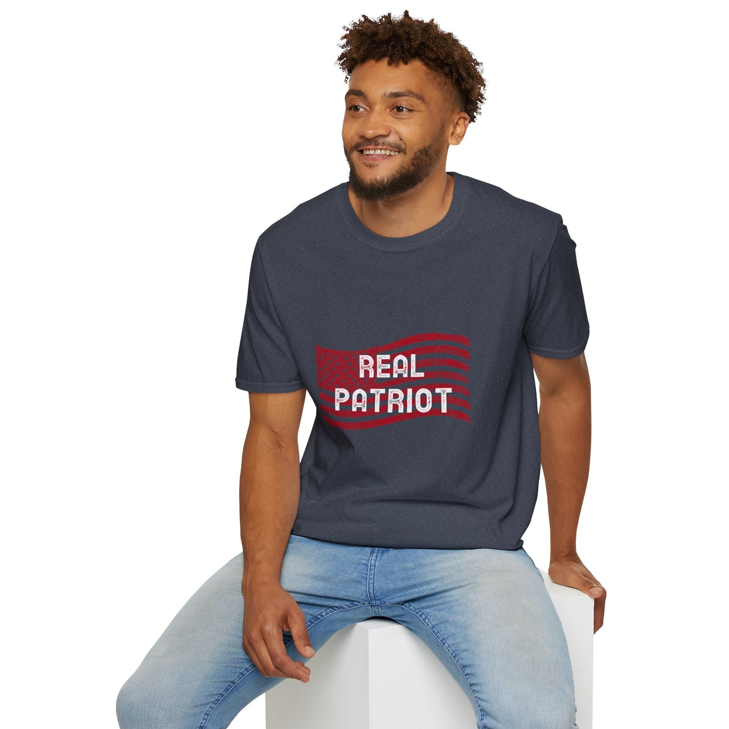 Real Patriot Shirt – Vintage American Flag Graphic for Proud Everyday Patriots Unisex T-Shirt, Gift for Veterans, American Pride Apparel